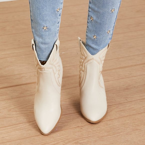 East Lion Corp Texas Trip Embroidered Cowboy Booties - Picture 2 of 9